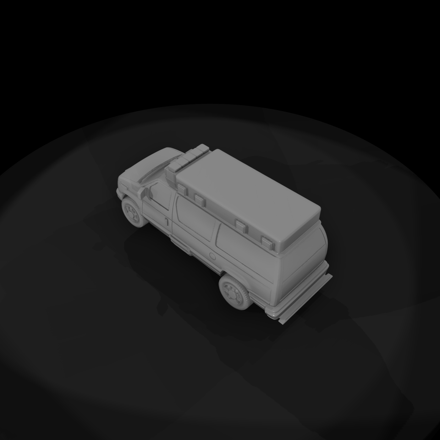 Rescue Cargo Van for HO Model Railroads & Dioramas
