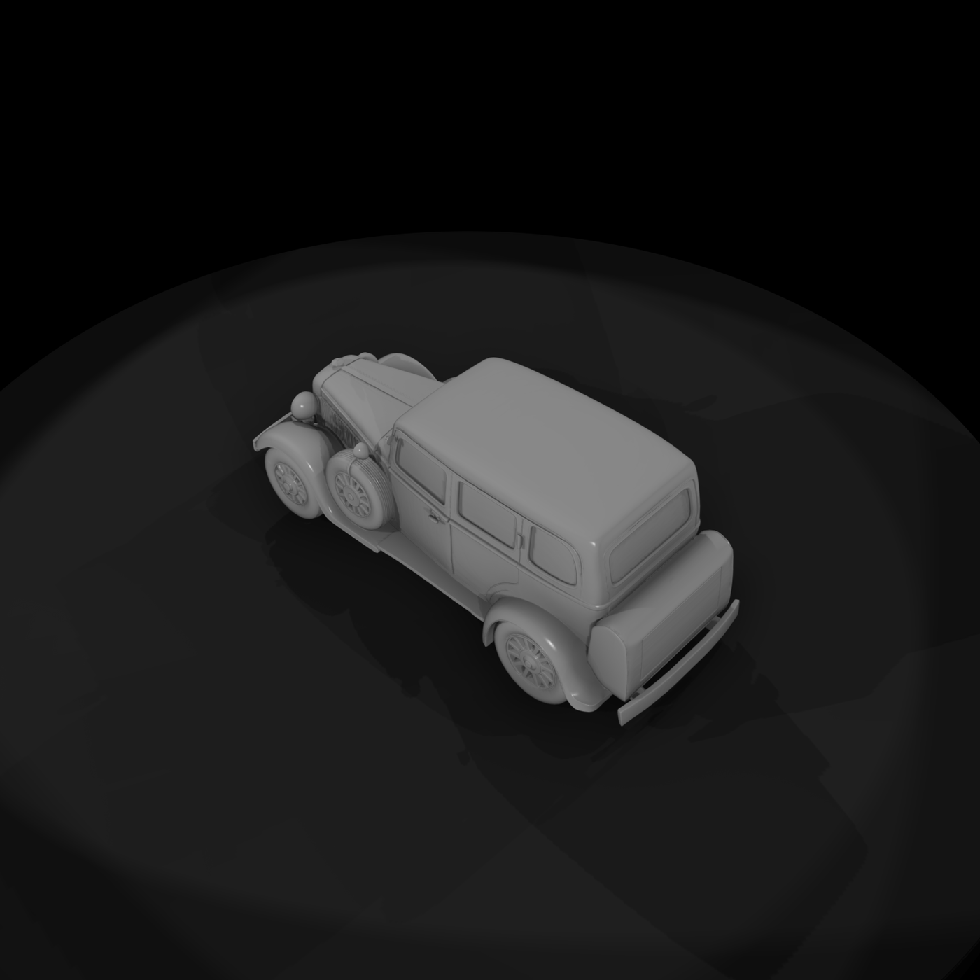 Retro 1950s Sedan for HO Layouts — Diorama Car (1:87)