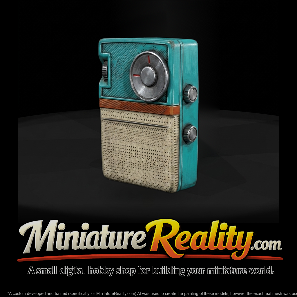 Retro Pocket Transistor Radio Diorama Prop