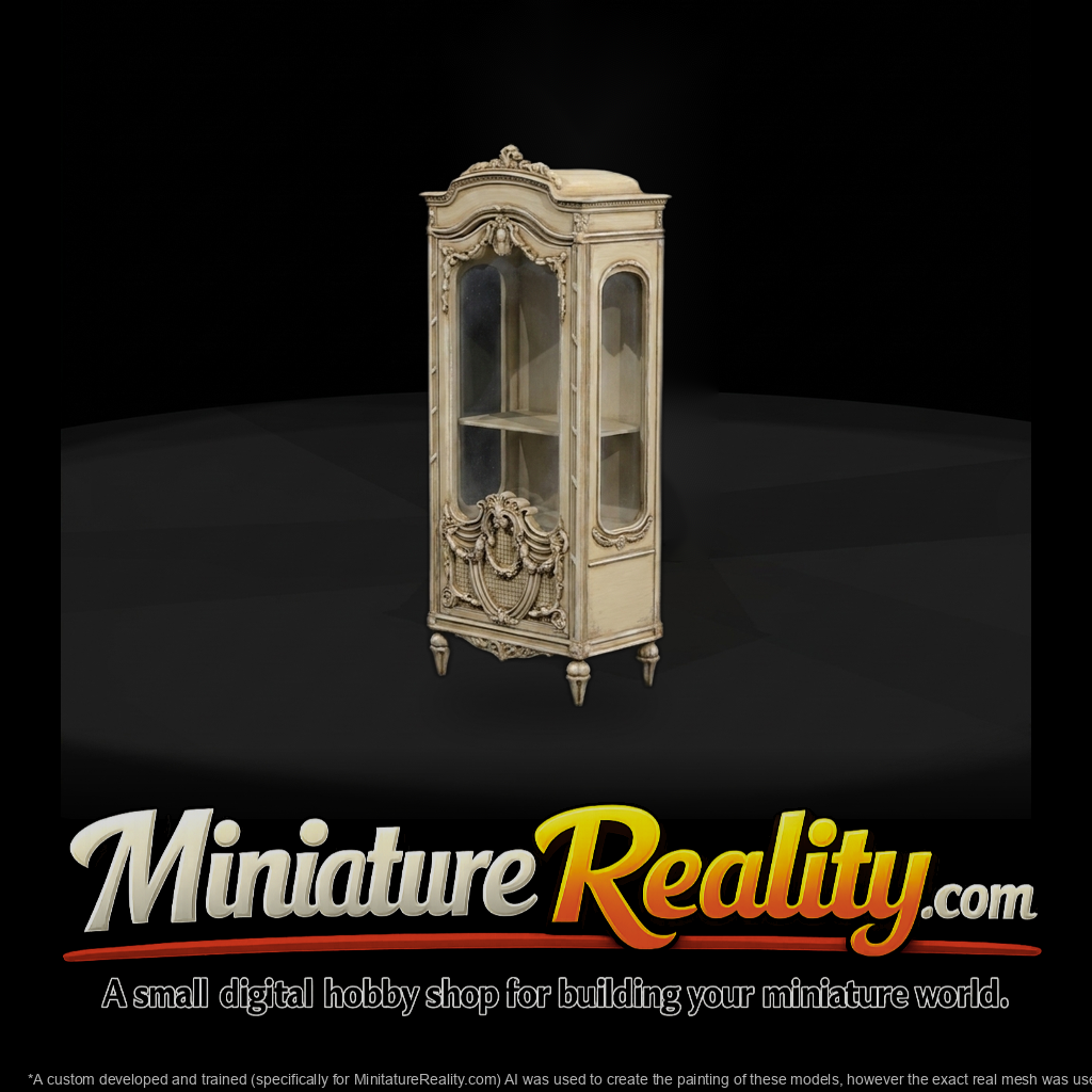 Rococo Curio Display Cabinet and Layouts