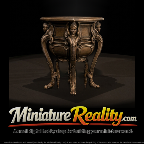 Rococo Winged-Bust Side Table
