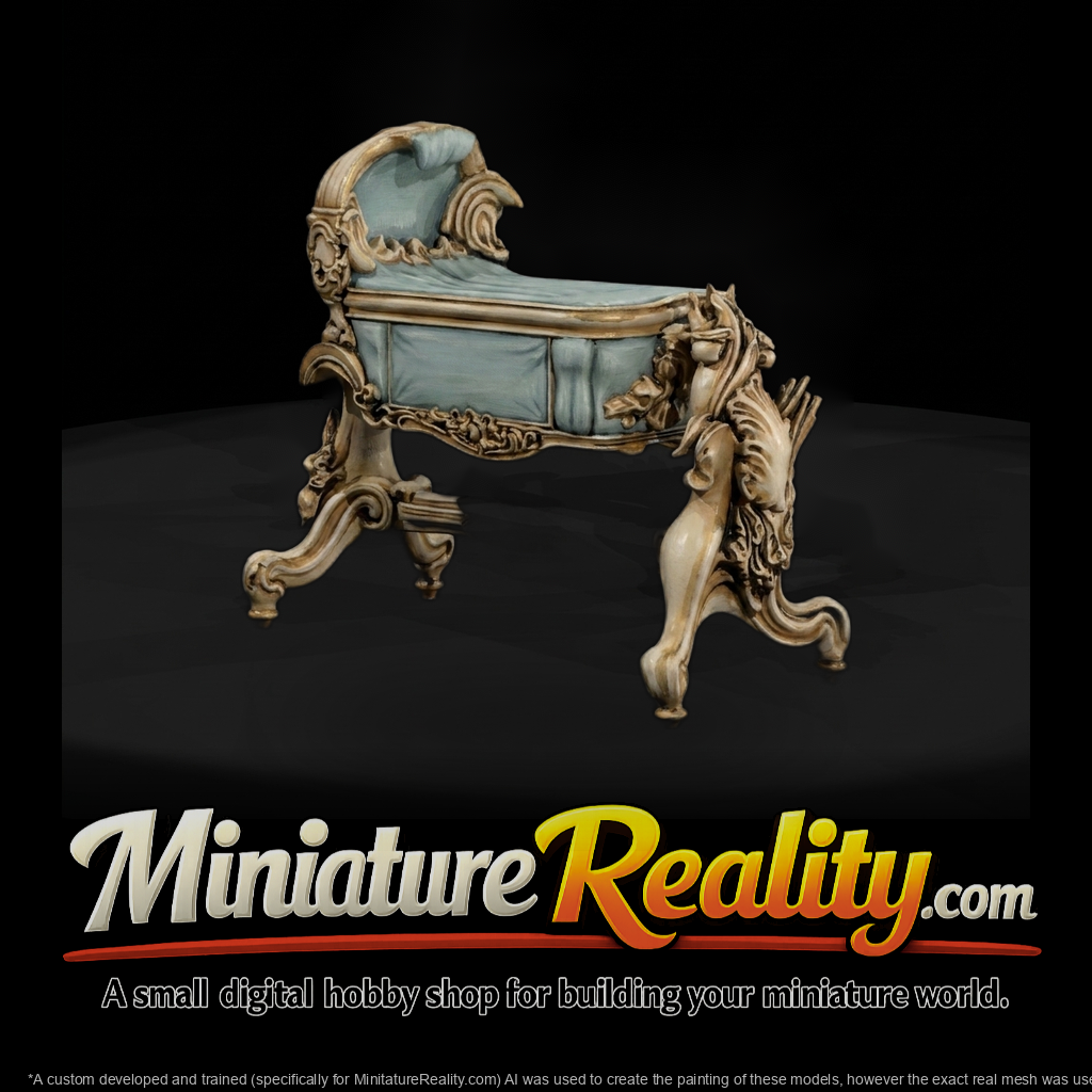 Rococo carved vanity bench