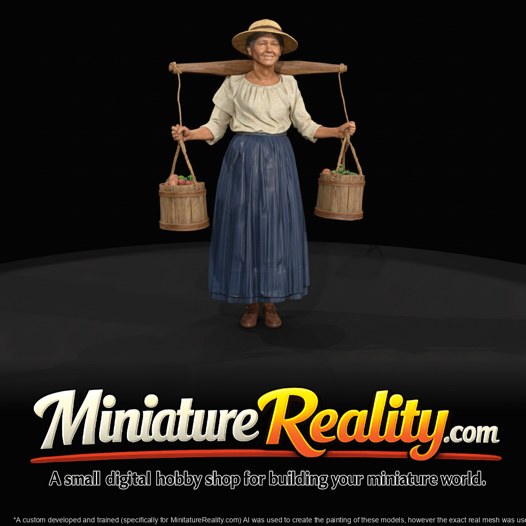Rural Farmers water carrier 3d