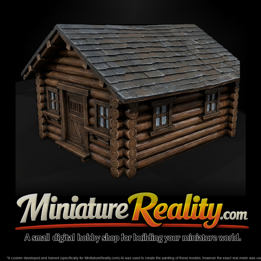 Rustic Log Cabin for Dioramas