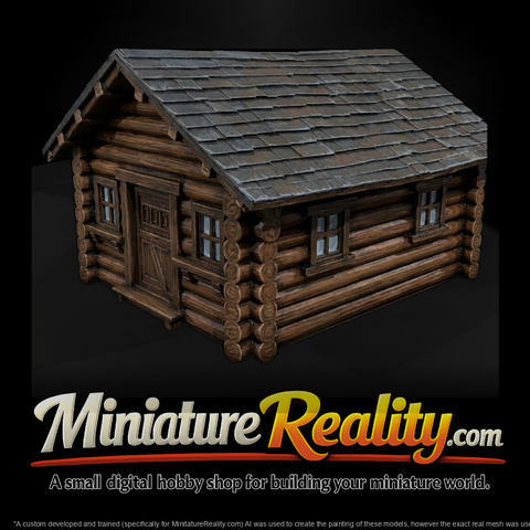 Rustic Log Cabin for Dioramas