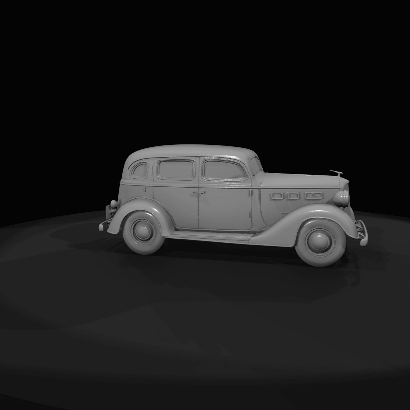 Automobile (likely 1930s-style four-door sedan)