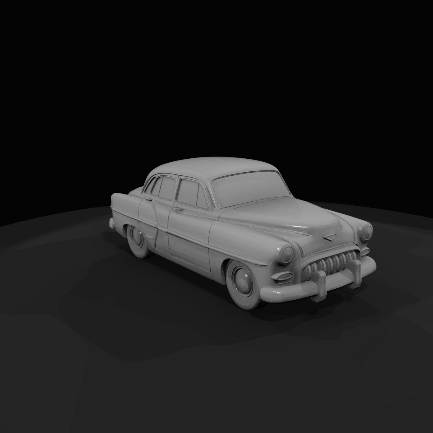 generic early-1950s American full-size sedan (Chevrolet/Oldsmobile style cues)