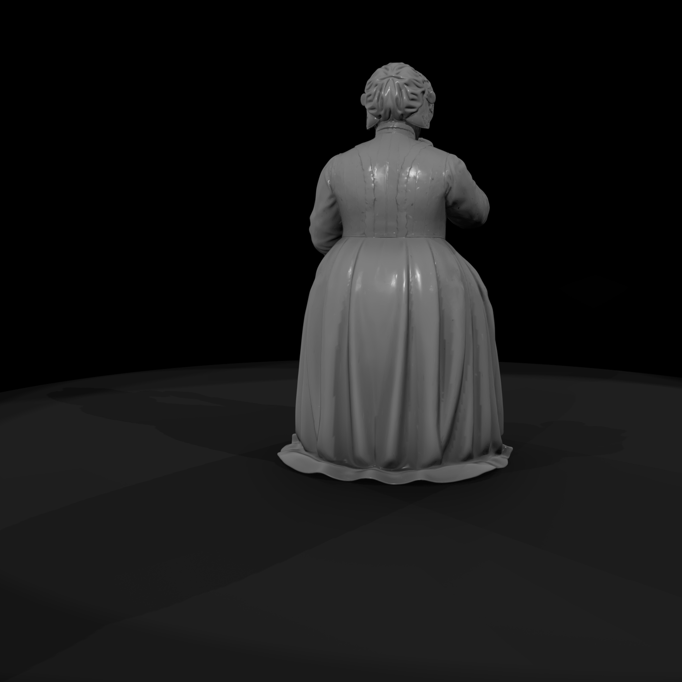 Seated Victorian Lady Drinking Tea Figure for Diorama 1:8