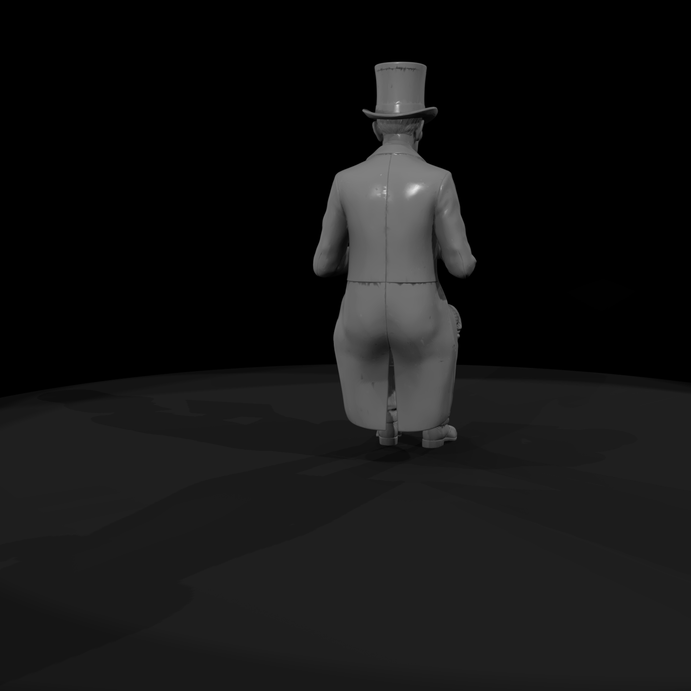 Seated Victorian gentleman figure for diorama