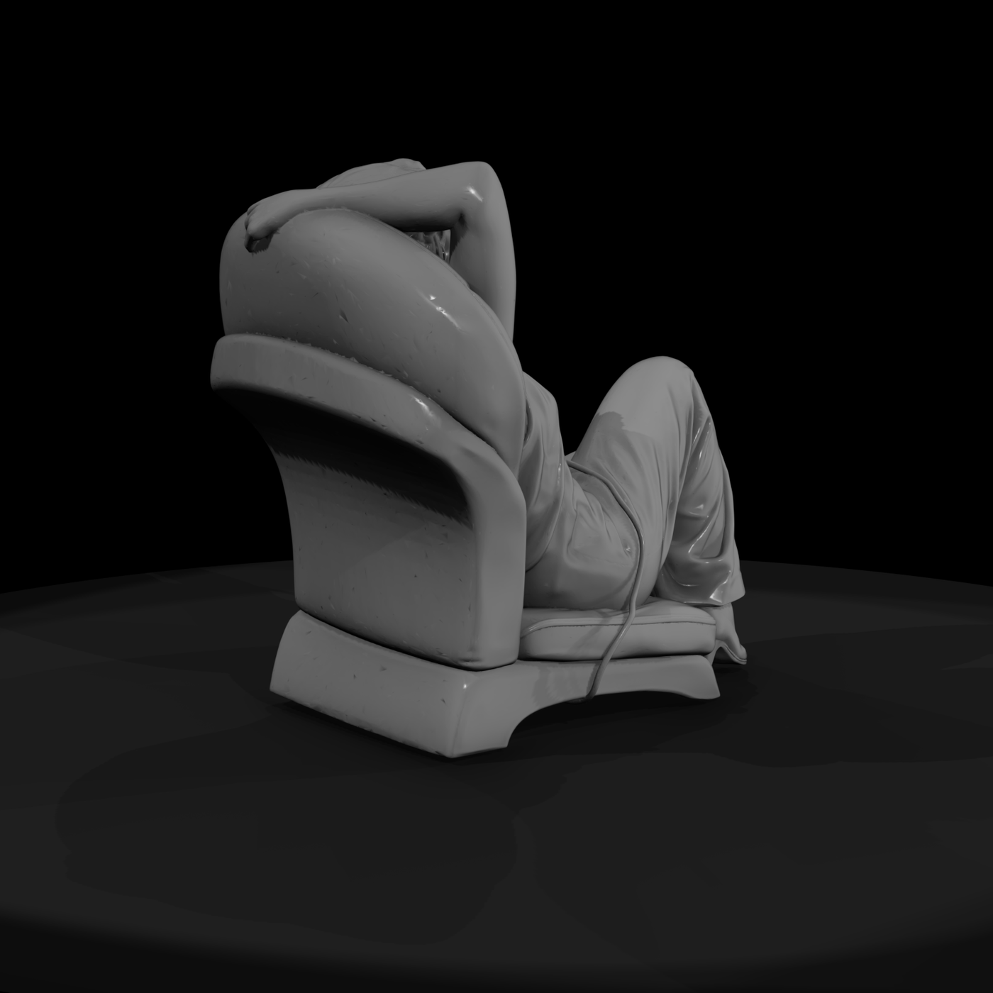 Seated Woman With Telephone