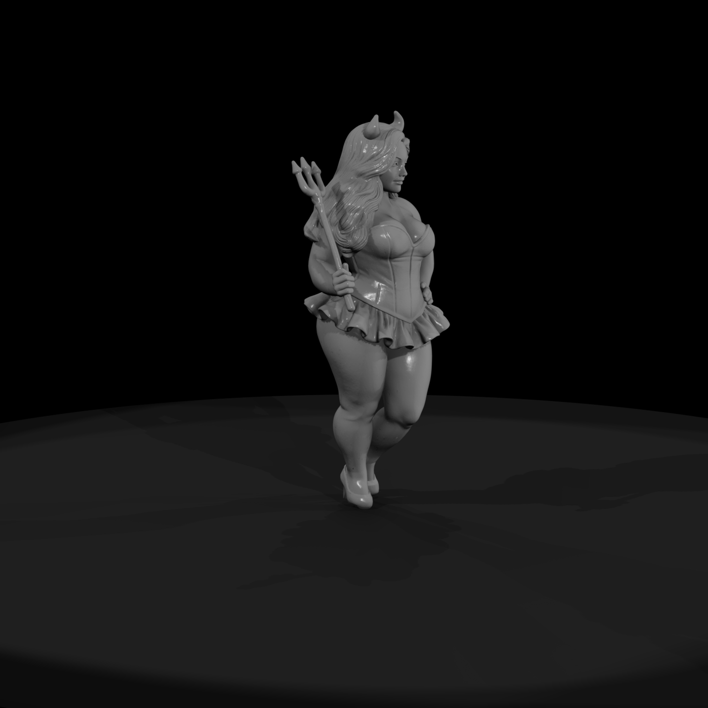 Sequin Devil Corset Figure
