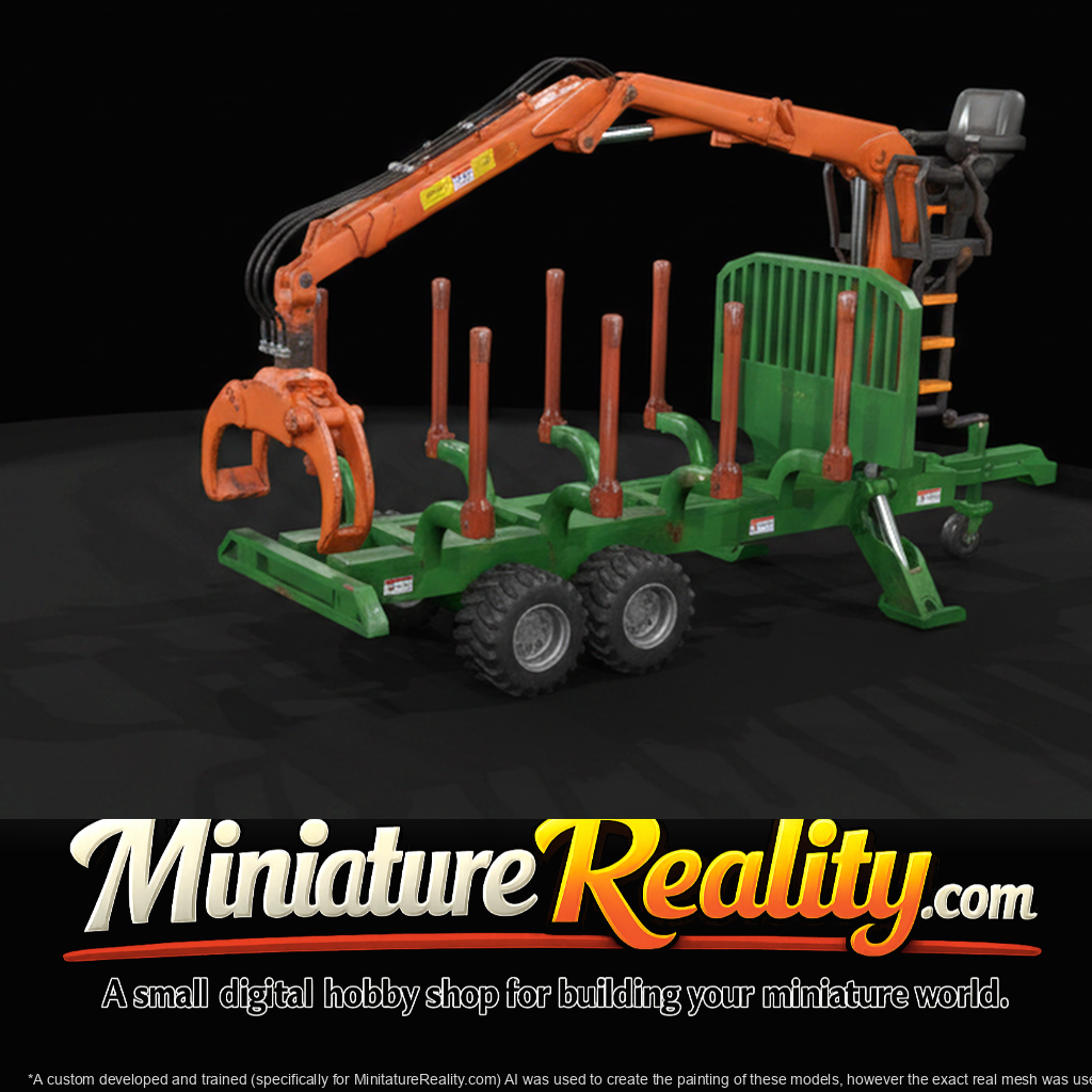 Small logging trailer with loader (estimated)