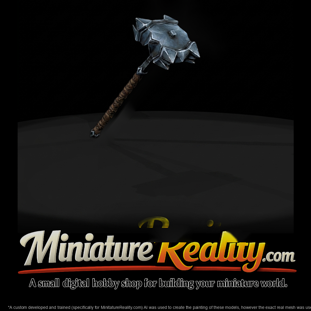 Spiked Fantasy War Hammer — Weapon for Tableto