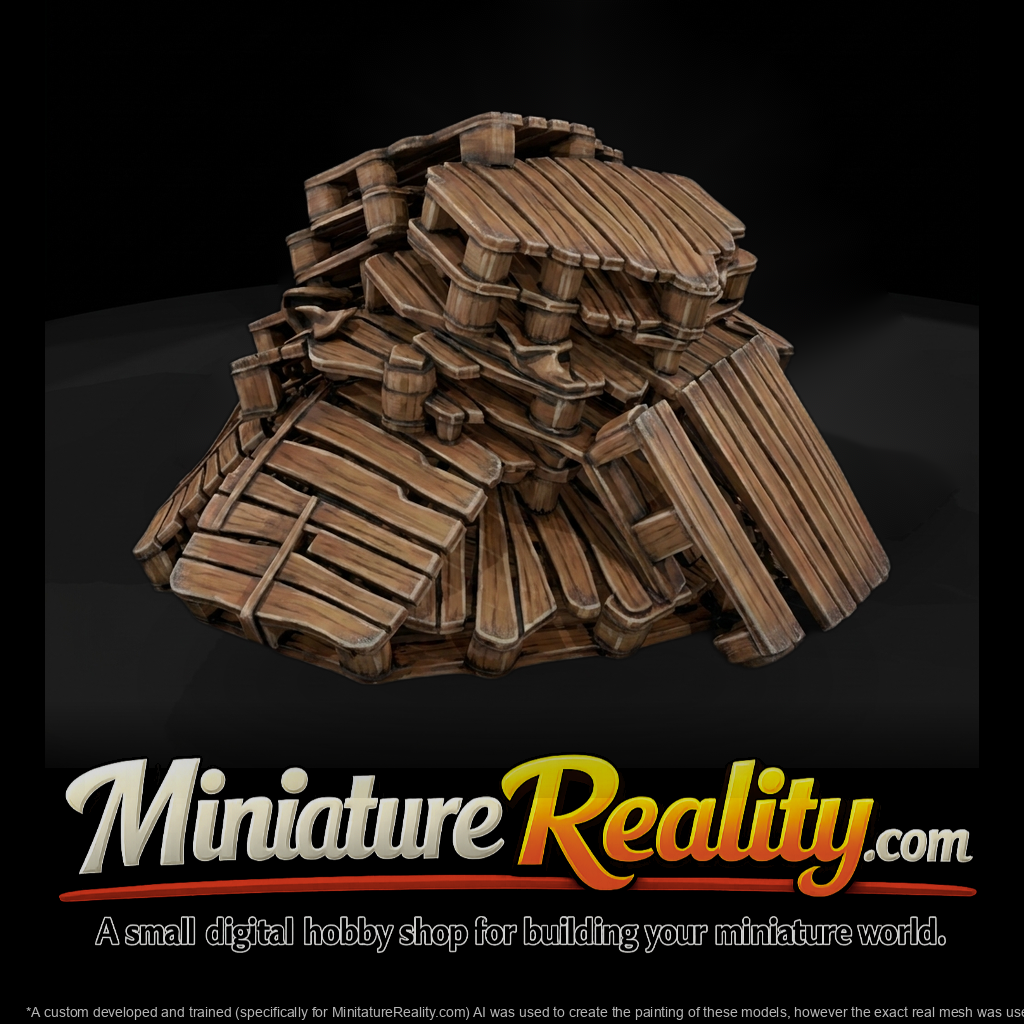 Stacked Wooden Pallets — Warehouse Prop