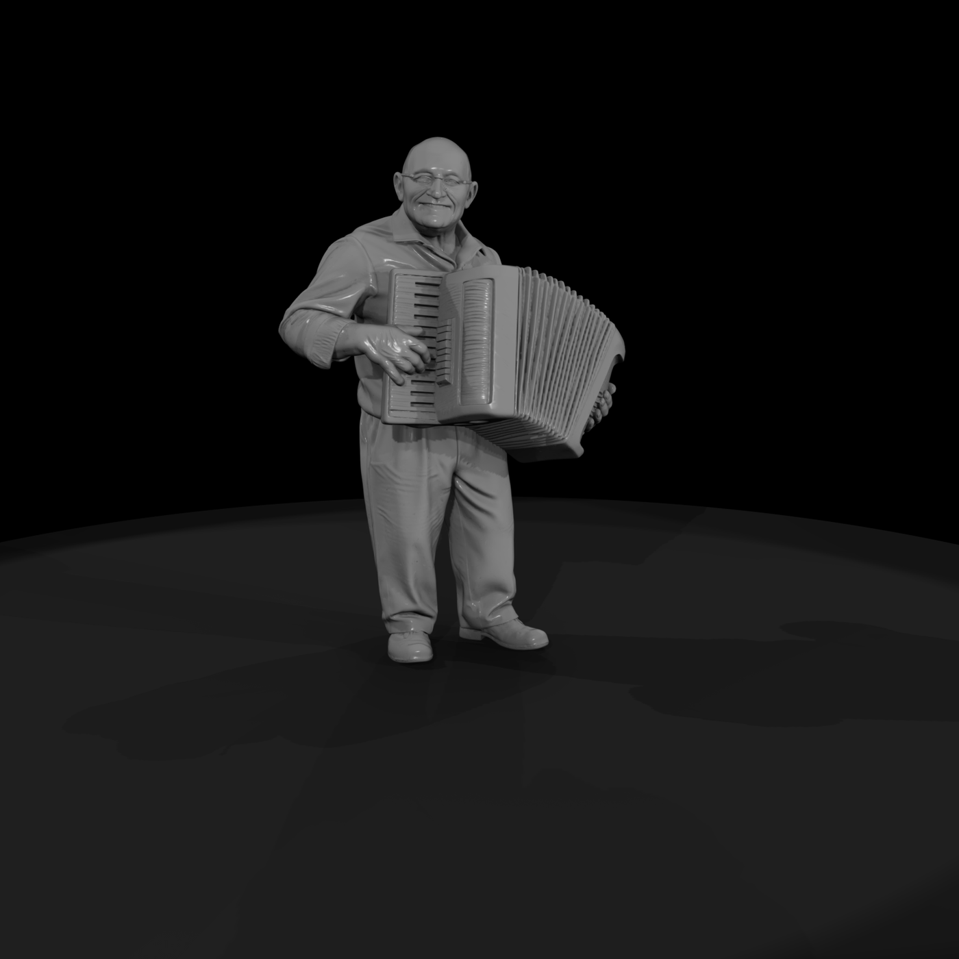 Standing Accordion Player — Figure for Dioramas