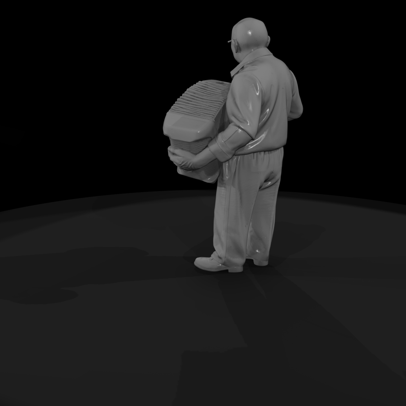 Standing Accordion Player — Figure for Dioramas