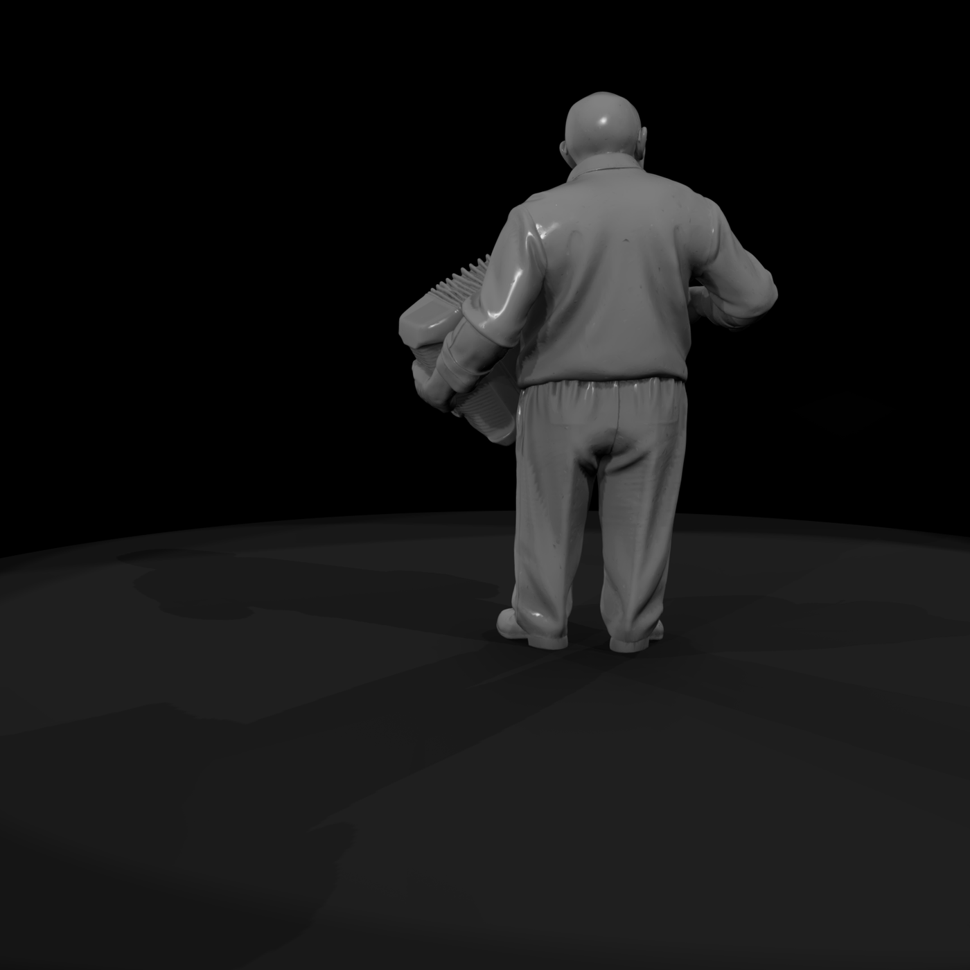 Standing Accordion Player — Figure for Dioramas