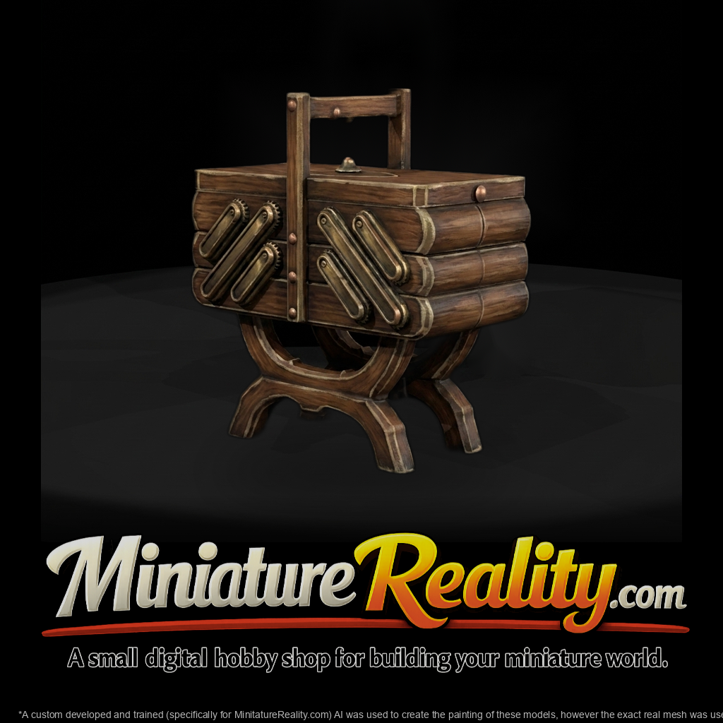 Steampunk folding picnic cart basket