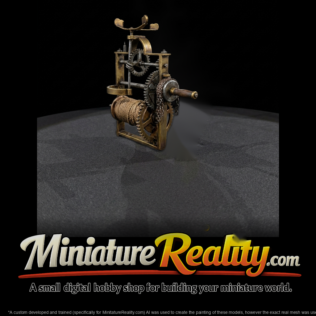 Steampunk industrial winch