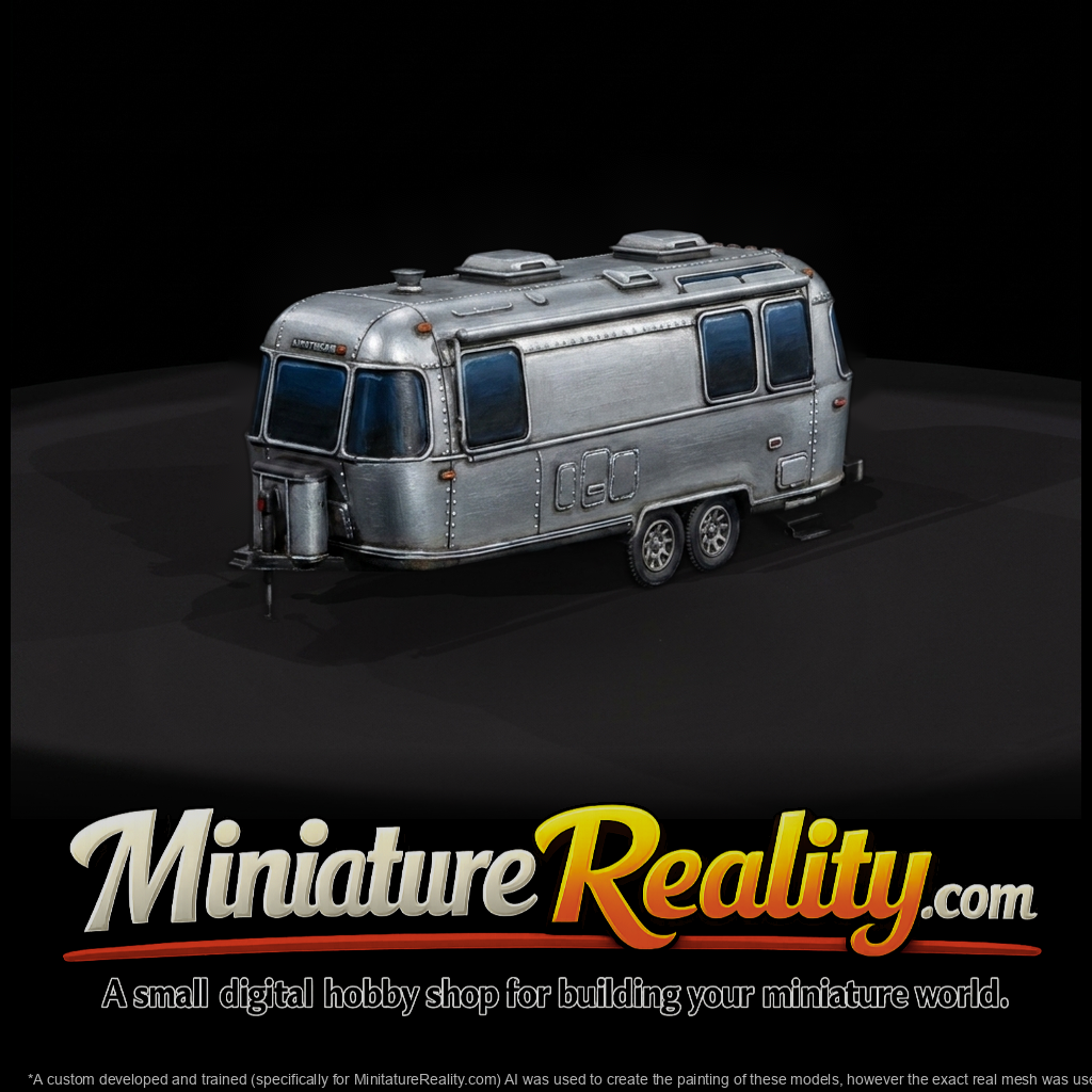 Streamlined Travel Trailer for Dioramas