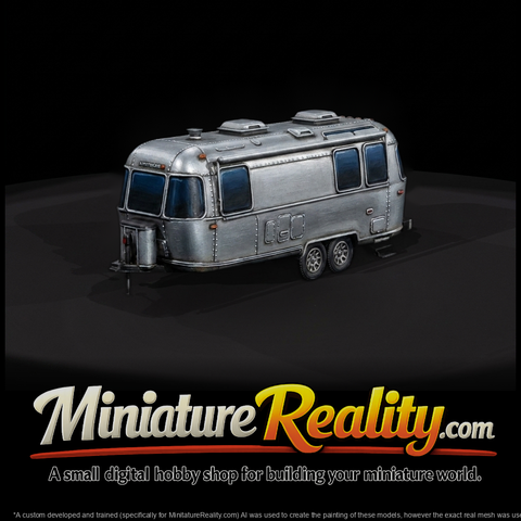 Streamlined Travel Trailer for Dioramas