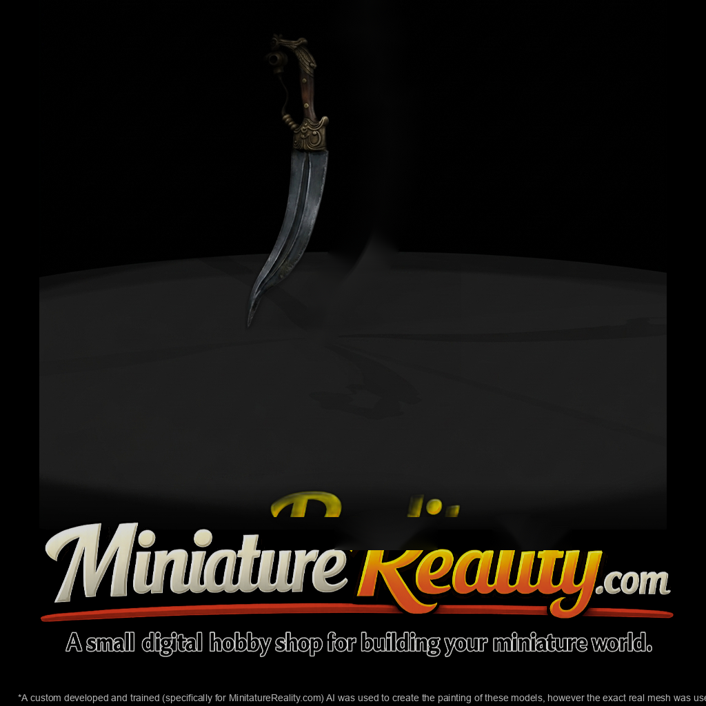 Stylized Bird-Hilt Curved Dagger - Fantasy Prop