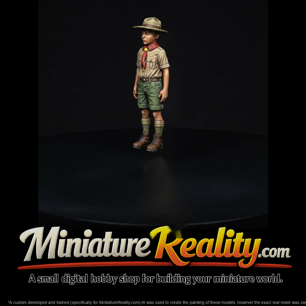 Stylized Boy Scout Figure