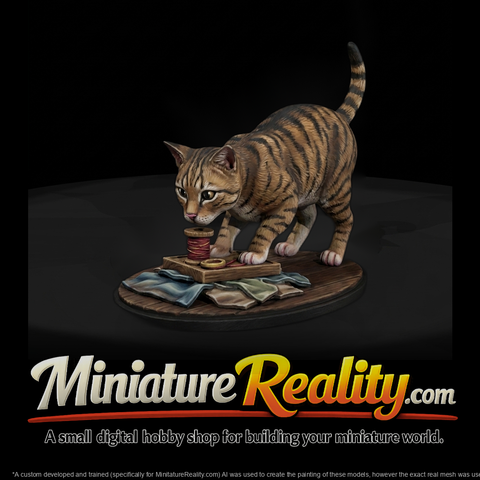 Stylized Cat Sewing