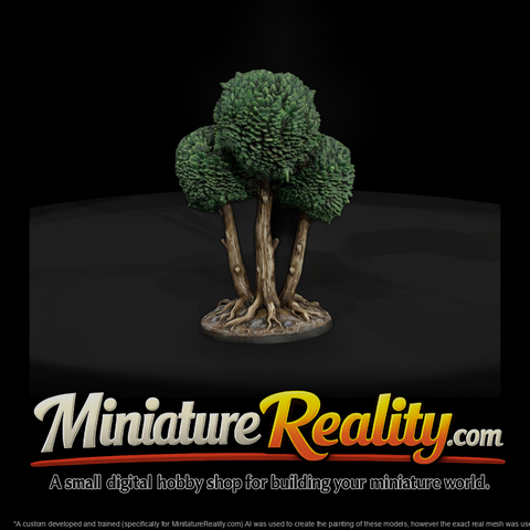 Stylized Clustered Topiary Tree