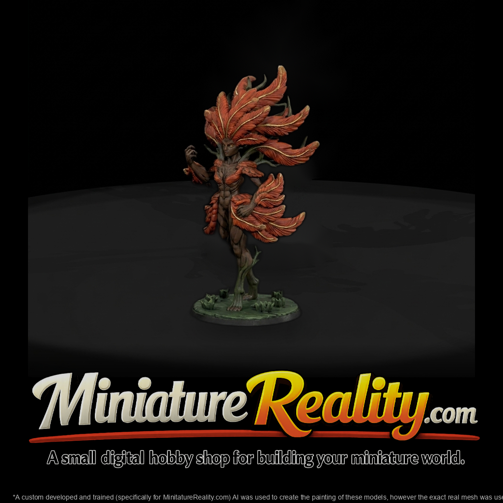 Stylized Dryad Nymph — Fantasy Miniature