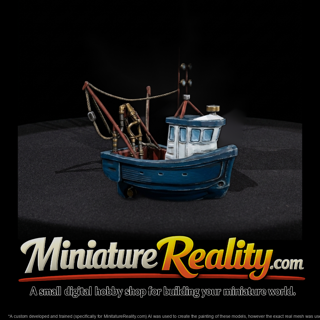 Stylized Fishing Trawler Boat