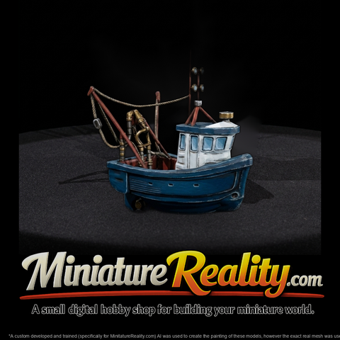 Stylized Fishing Trawler Boat