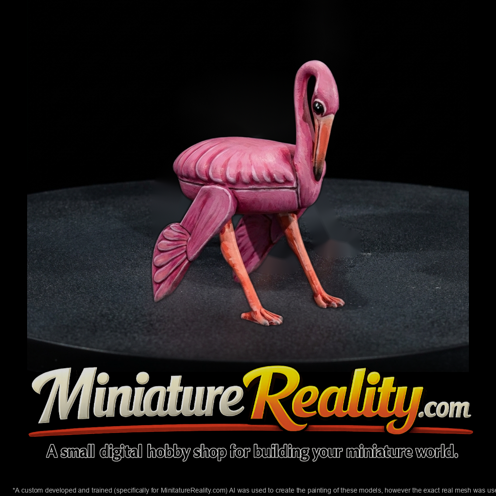 Stylized Flamingo Accent Chair