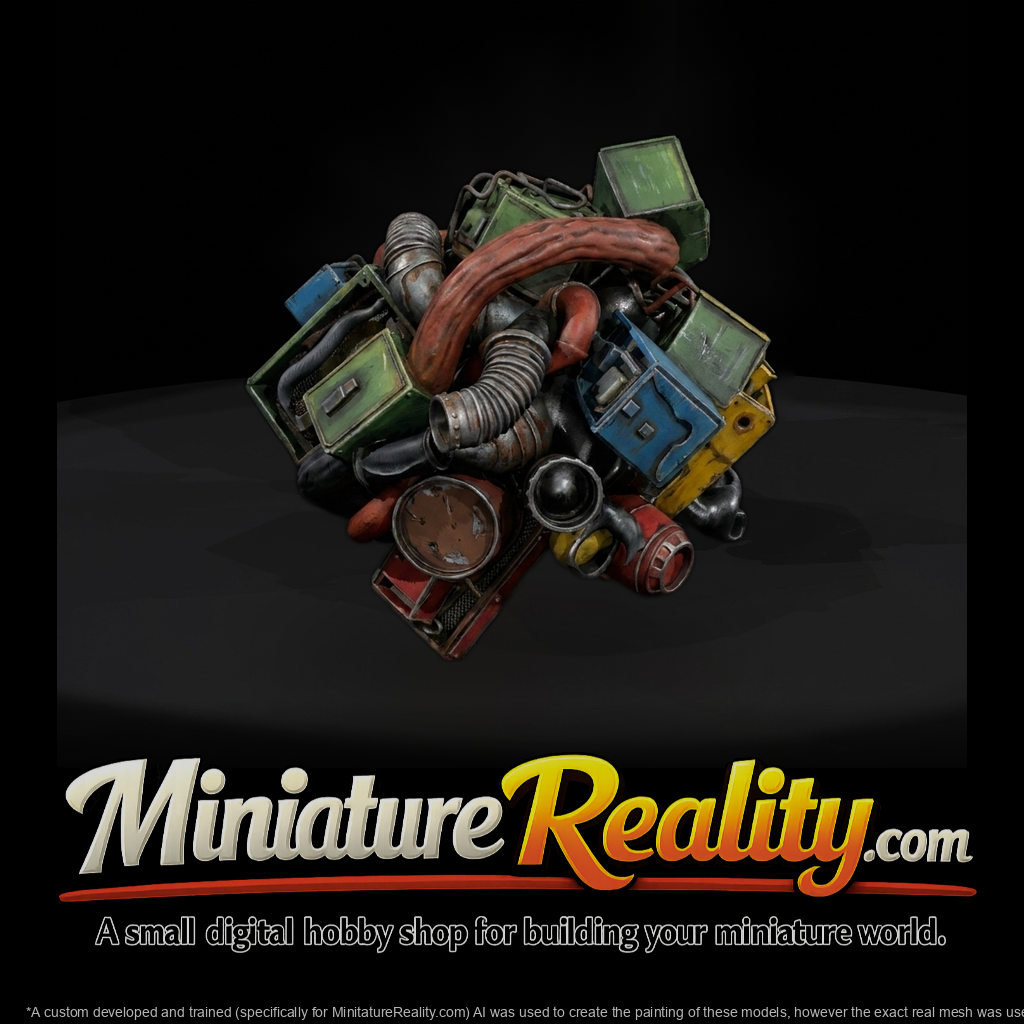 Stylized Industrial Scrap Pile
