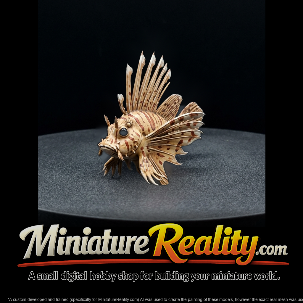 Stylized Lionfish Figurine and Displays