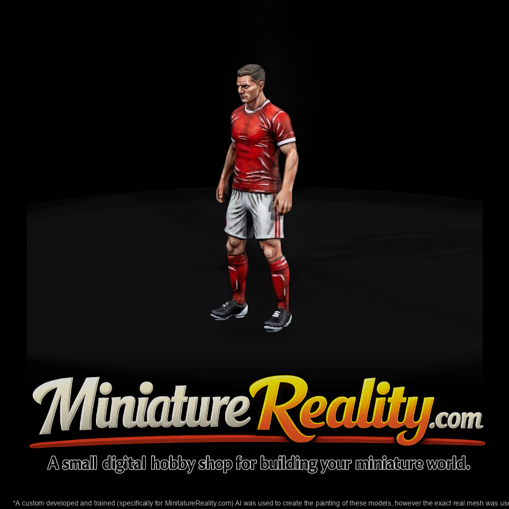 Stylized Male Soccer Player Figure