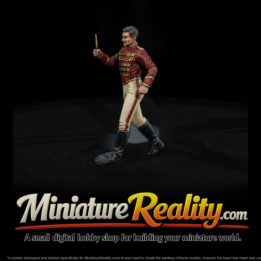 Stylized Marching Band Conductor Figure