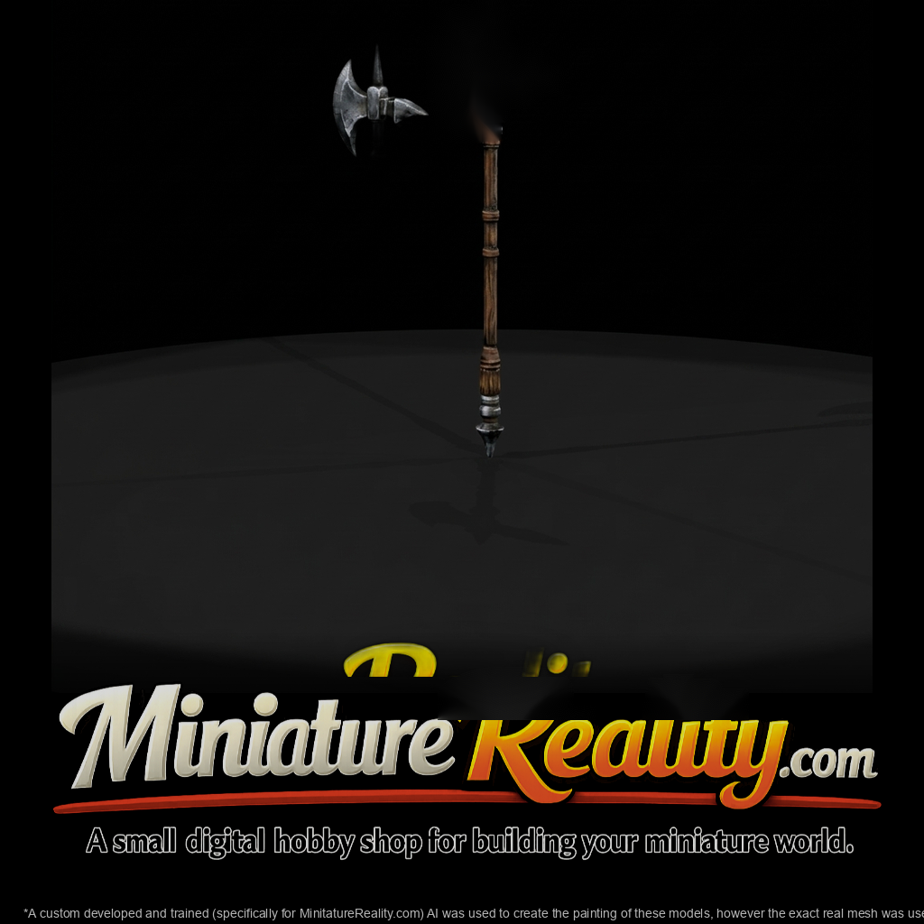 Stylized Medieval Poleaxe — Prop