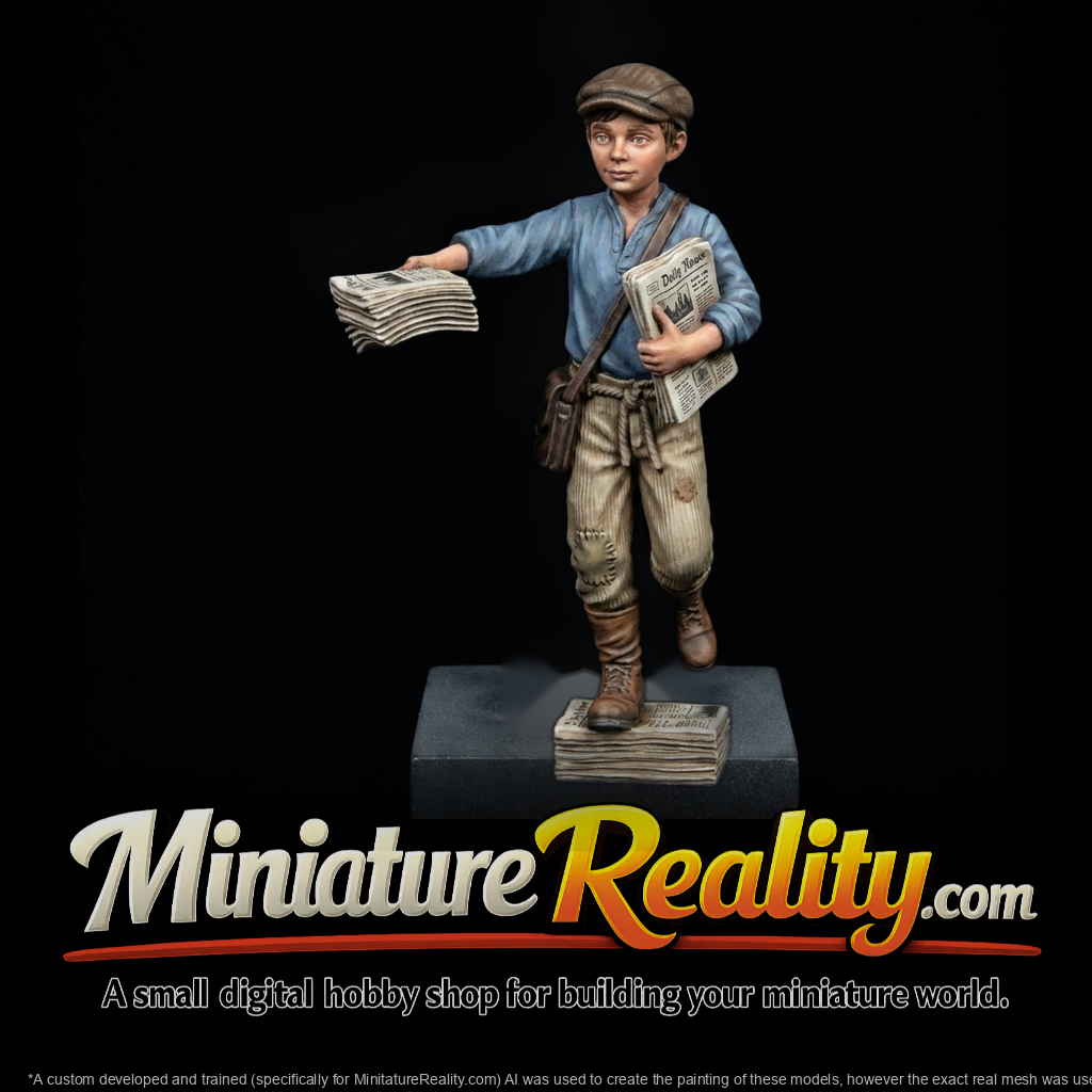 Stylized Newsboy Figure /