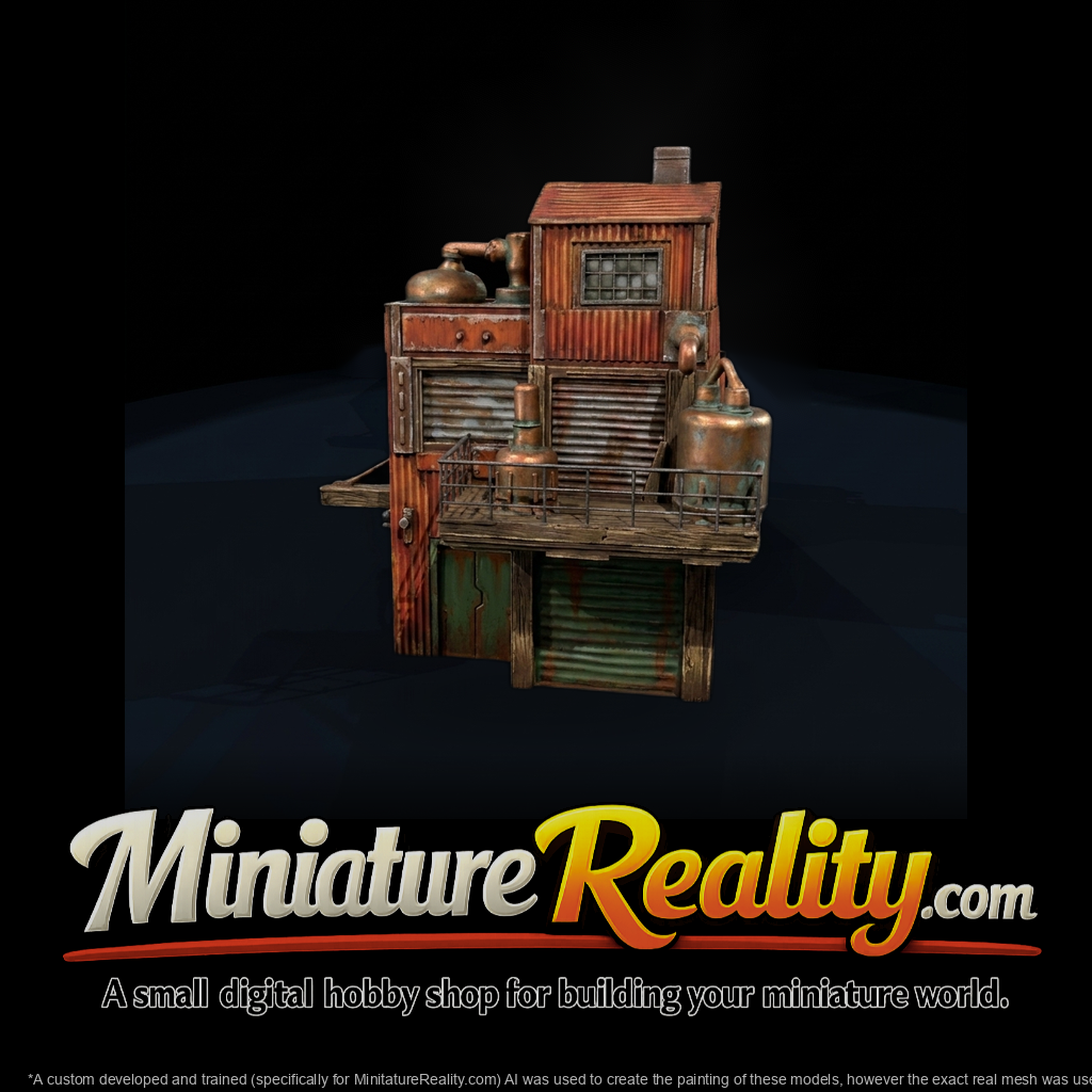 Stylized Retro Industrial Factory