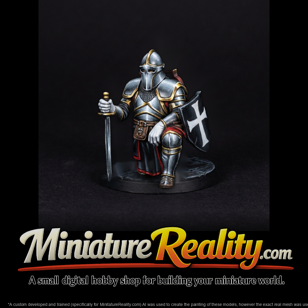 Stylized Seated Medieval Knight