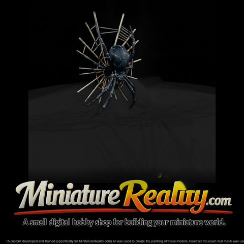 Stylized Spider on Web