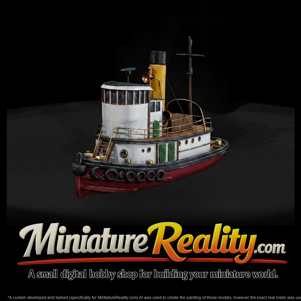 Stylized Steam Tugboat - Harbor