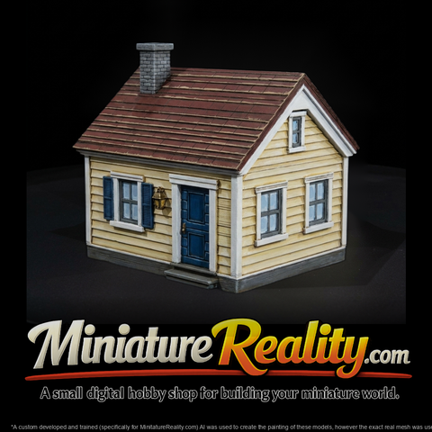 Stylized Tiny Suburban Cottage