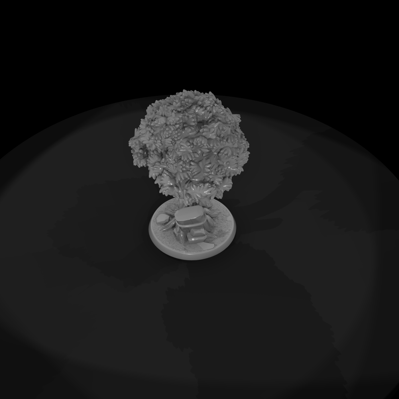 Stylized Twisted Tree Miniature for Tabletop