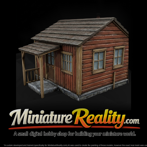 Stylized Wooden Cabin for Diorama
