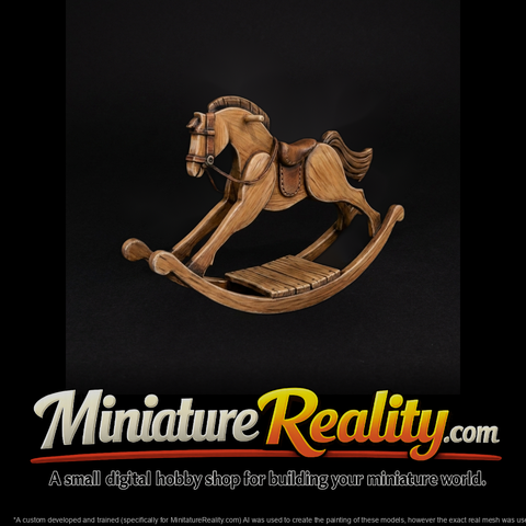 Stylized Wooden Rocking Horse