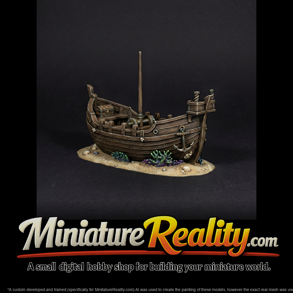 Sunken Medieval Sailboat Shipwreck