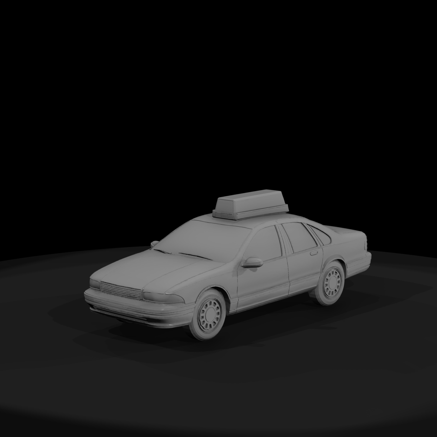 HO Scale Taxi Sedan for Dioramas & Model Railroads