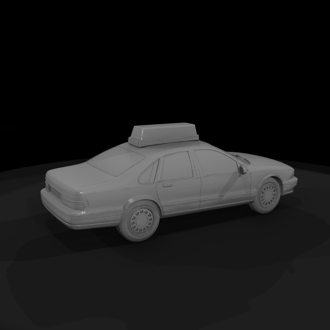 HO Scale Taxi Sedan for Dioramas & Model Railroads